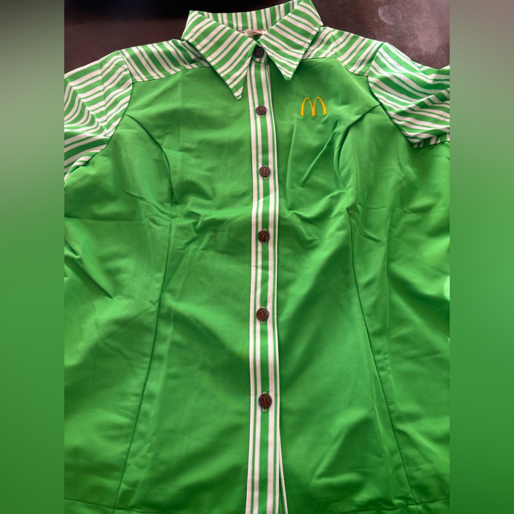 🍟 VTG NEW 1977 McDonalds Crest Wmns Uniform RARE 🍟